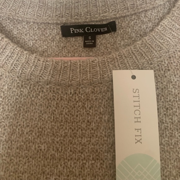 Pink Clover | Sweaters | Nwt Pink Clover Nickole Textured Pullover Beige Size Small | Poshmark